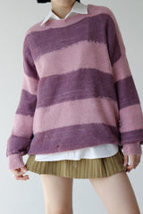 ベターストライプダメージニット/Better Stripe Damage Knit (2color)