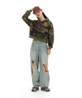 DESTROYED DENIM PANTS (LIGHT BLUE)