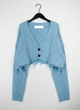ダメージクロップニットカーディガン/Damage Crop Knit Cardigan (3color)