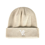 3D Monogram Beanie Beige