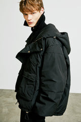 essential oversize duckdown peded parka black (6615478075510)