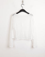 Tatsu interseason punching string lace long sleeve cardigan