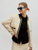 Tweed classic jacket - Gray (6682467762294)