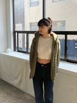 ミューチュアルツイストジップアップニット