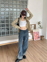 チャコールウォッシュデニムパンツ/no.3008 Charcoal Washed Denim Pants