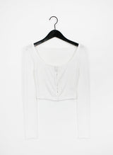 ロースナップカーディガンTシャツ/Low Snap Cardigan T-shirt (3color)