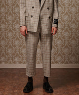 Cropped slacks - Beige check (4622120353910)