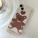 TEDDY BEAR HARD JELL CASE_IVORY