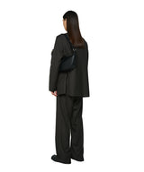 Hバックルソフトレザーホボバッグ / H-Buckle Soft Leather Hobo Bag (black)
