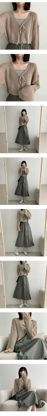 ライニングリボンニットカーディガン / Lining Ribbon Knit Cardigan
