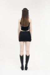 リンクドアイレットスリーブレス / [Seow] Linked eyelet sleeveless, black