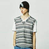 ハバナビーチニットベスト / havana beach knit vest grey