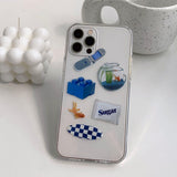 ブルーオブジェクトフォンケース / Blue Object Phone Case