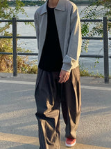 Melange twoway jacket