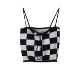チェッカークロップトップ/TOP(9228) Checker Crop Top (with Cap)