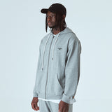 オーバーフィットプリンティングフードジップアップ/OVERFIT PRINTING HOOD ZIP-UP-MELANGE GREY