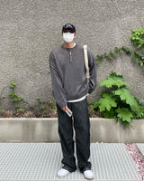 モカラウンドボタンニット/MOCA ROUND BUTTON KNIT(6COLOR)