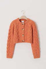 キュートガールリブドニットカーディガン / Cute Girl Ribbed Knit Cardigan