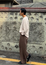 ワッフルUネックロングスリーブ