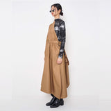 アシンメトリードレープウォータープルーフコート/Asymmetry Draped Waterproof Coat _ Beige