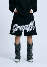 GRAFFプリントスウェットショートパンツ