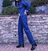 セミワイドフィットストリングポイントダークデニムパンツ/JEON SO MIN SEMI-WIDE FIT STRING POINT DARK DENIM PANTS [17708]