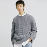 チェーンセーター/FTTS CHAIN CABLE SWEATER GREY