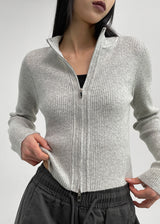 [MADE] Sharp Slim Knit Zip-up