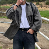 ピーチオーバーフィットシャツ/ポケットシャツ/PEACH OVERFIT TWO POCKET SHIRTS(3COLOR)