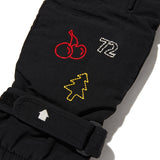 QUILTING PADDING STITCH GLOVES [BLACK]