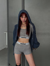 (UNISEX)シェルダメージピグメントオーバーフード