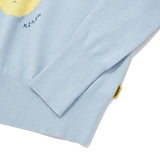 WITTY BUNNY FACE POINT KNIT [LIGHT BLUE]