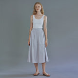 ストライプ シャーリング スカート / Stripe shirring skirt