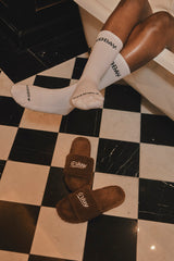 グッドデイファリーサンダル/G'day furry sandals (brown)