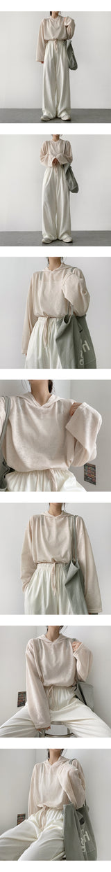 Hokesum Maureen String Cropped Hoodie