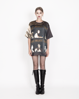 サテンオーバーサイズTシャツ / SATIN OVERSIZE T-SHIRT #FRAME