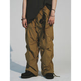 クリースナイロンバンディングパンツ / CREASE NYLON BANDING PANTS_OLIVE GREEN