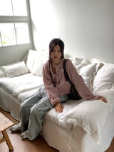[Wool 20] Shabot Cozy Alpaca Round Knit Cardigan