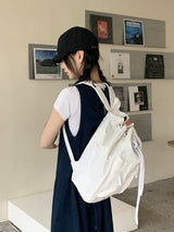 パオンツーポケットストリングキャンバスコットンバックパック / Paon Two-Pocket String Canvas Cotton Backpack
