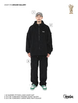 コーデュロイカーゴワイドパンツ (BLACK)