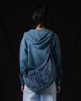 Washed Denim Shoulder Bag (Blue)