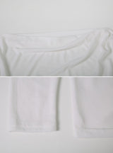 ドレープオフショルダー長袖Tシャツ