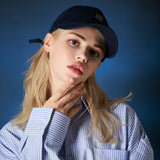 label over fit ball cap Navy