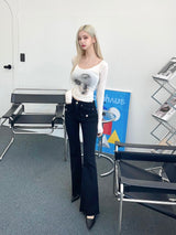 ローブーツカットパンツ/348. Low boots-cut pt