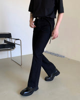 セミブーツカットジーンズ/MG601 Semi boot cut black jeans