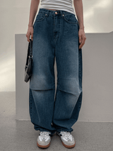 ティーズピンタックワイドデニムパンツ