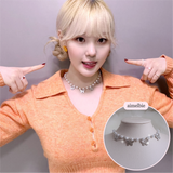 [Redvelet Joy, Jo Yu-ri Necklace] Butterfly Waltz Choker Necklace - Silver Color