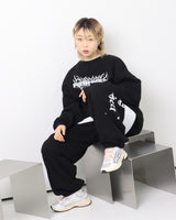 ライティングボルトレタリングトップス / Lighting Volt Lettering_Black