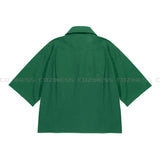 YM クリースクロップドシャツ / YM Crease Cropped Shirt (4 colors)
