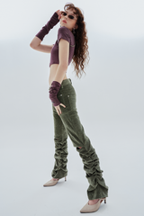 シャーリングパンツ / shirring pants_khaki
